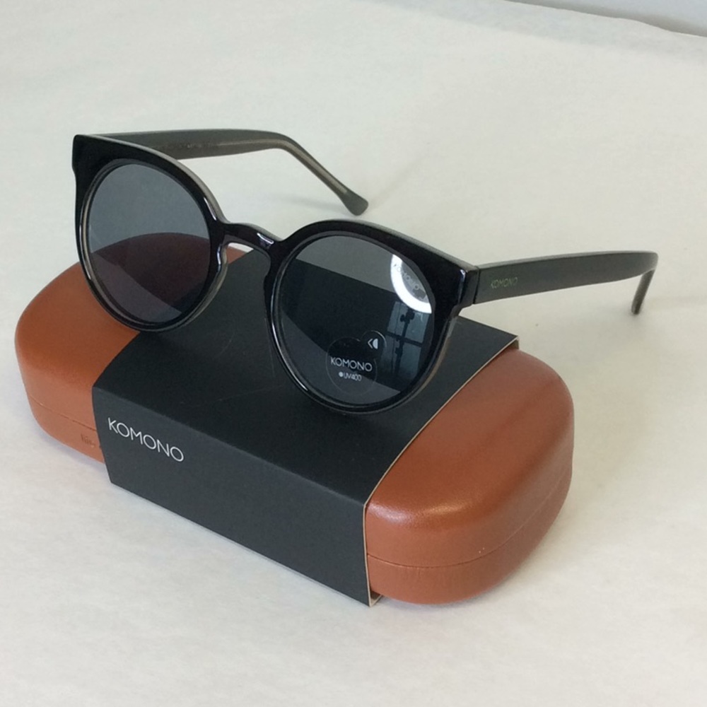 KOMONO sunglasses cat eye LULU Black Green NEW - Picture 11 of 11